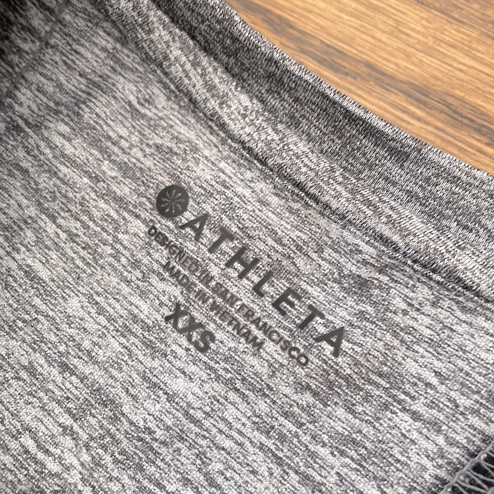 Athleta UPF Heathered Gray Crossover Back Sunlover Tank - Picture 5 of 6